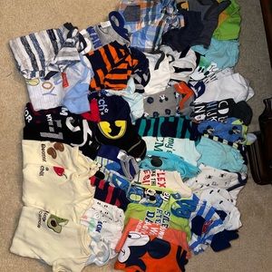 3-6 month old boys onesies and 4 shirts